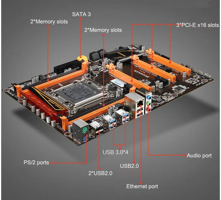 Nový príchod HUANAN X79 LGA2011 deluxe doska set Xeon E5 2680 V2 RAM 32G(4*8G) DDR3 1333MHz RECC s CPU chladič všetky testované