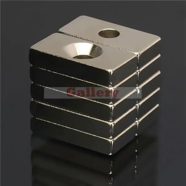 Obmedzené Neodýmu Magnet 30pcs Veľa N50 20x10x4mm 4 mm Otvor Super Silný Blok Vzácnych Zemín N52 Neodýmu Magnet Generátor