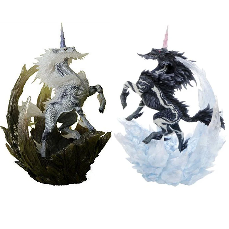 Originálne Japonské Anime Monster Hunter Ice Unicorn a Biele Kirin PVC Modely 22 cm Výška Akcie Obrázok Hračky, Najlepšie Chlapec Darček