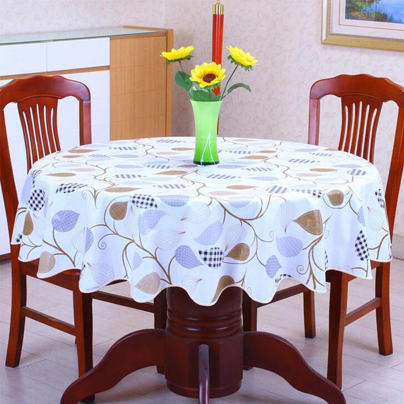 Pastorálna plastový obrus nepremokavé PVC kvetinový vytlačené okrúhly stôl kryt domov svadobné dekorácie stola manteles para mesa