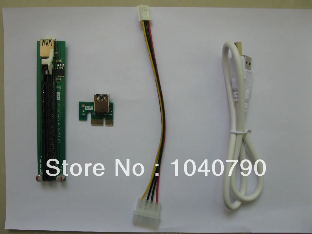 PCI-E slot karty PCI E Express 1X až 16X Stúpačky Karta +USB 3.0 Extender Kábel napájací zdroj pre bitcoin litecoin baník 60 CM