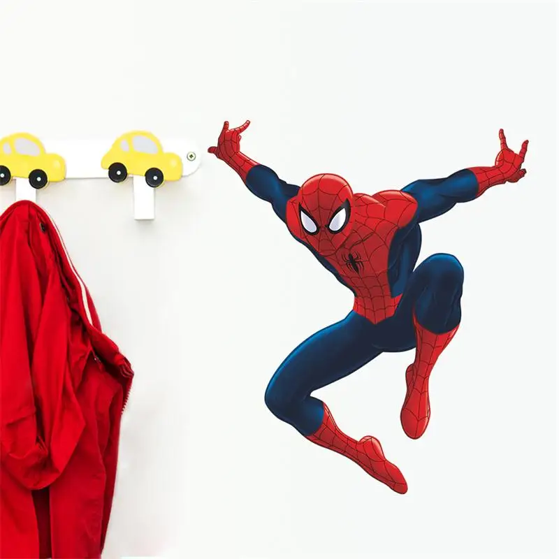 Pekný kreslený Spiderman deti chlapcov krásne narodeniny, darčeky izba kotúča, stena nálepky domova hračka vymeniteľné strana nálepky SDM3