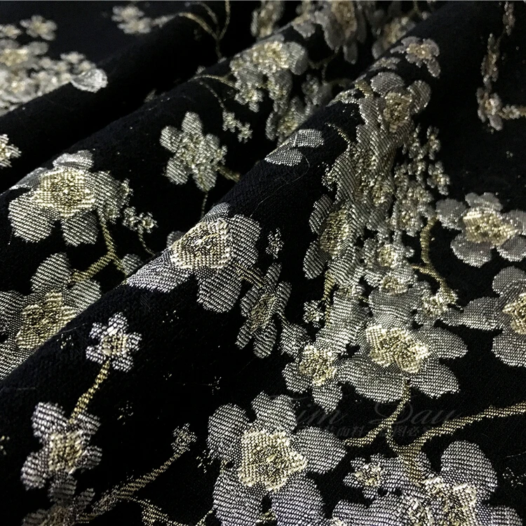 Pozlátené módne žakárové brocade textílie jeseň a v zime ostrý bunda diy šaty žakárové tkaniny veľkoobchod polyesterovej tkaniny tkaniny