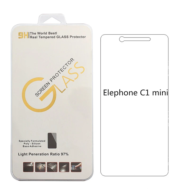 Pre elephone C1 Max /C1 X/C1 mini Tvrdeného Skla 9H 2.5 D Kvalitný Chránič Film pre elephone mobil