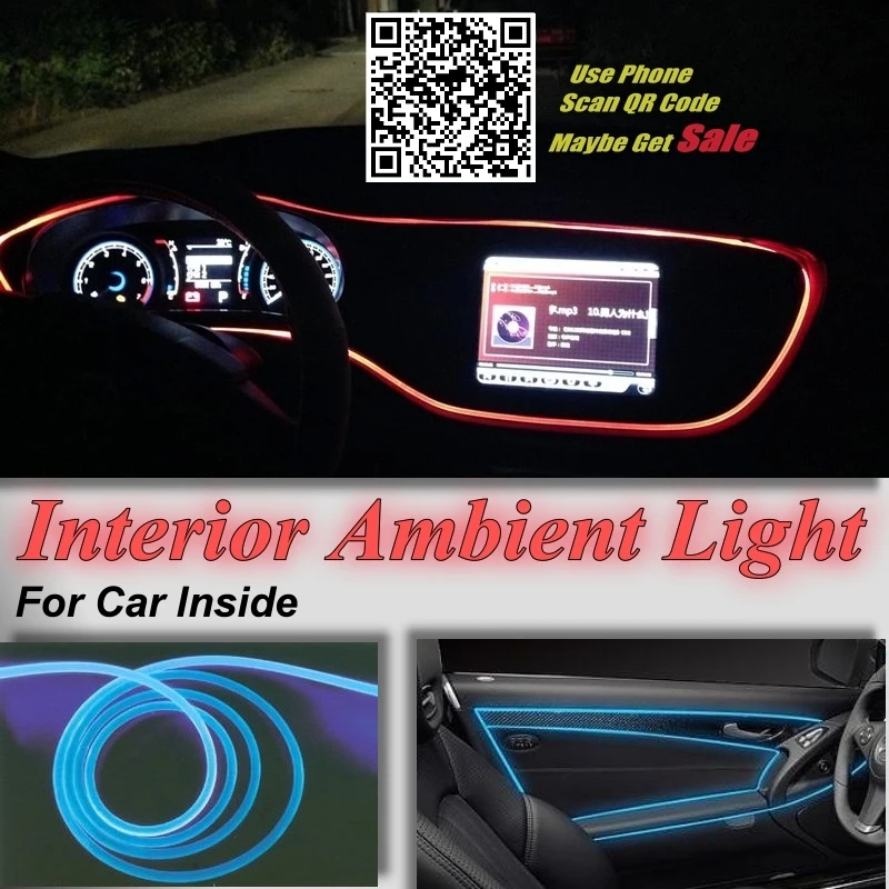 Pre Suzuki S-CORSS-Interiéru Vozidla Okolitého Svetla Panel osvetlenie Pre Auto Vnútri Pohode Pásy Svetla, Optické Vlákna Band