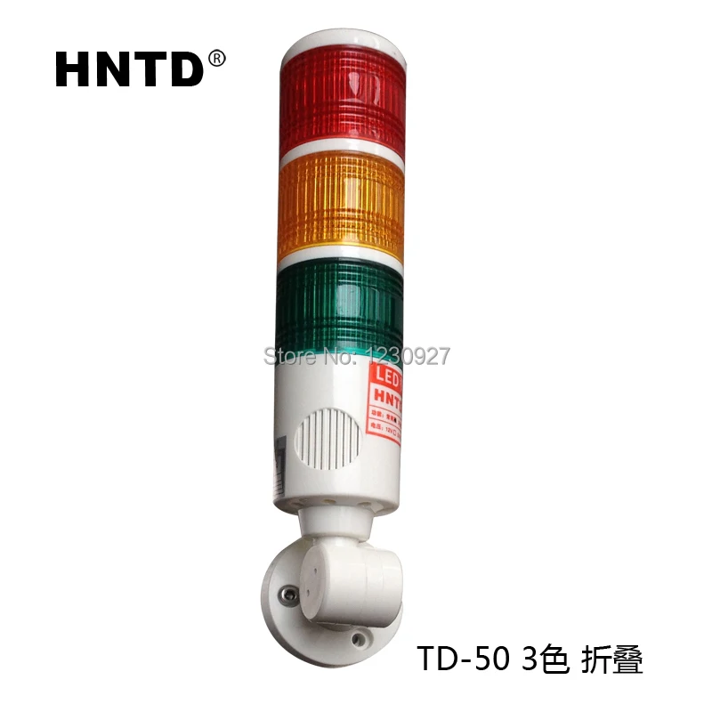 Pôvodné predaj HNTD 50 Sériové Násobne typ 24V Stabilný svetlé 3 Farebné LED Výstražné lampy Stroj, ktorý pracuje indikačné svetlo