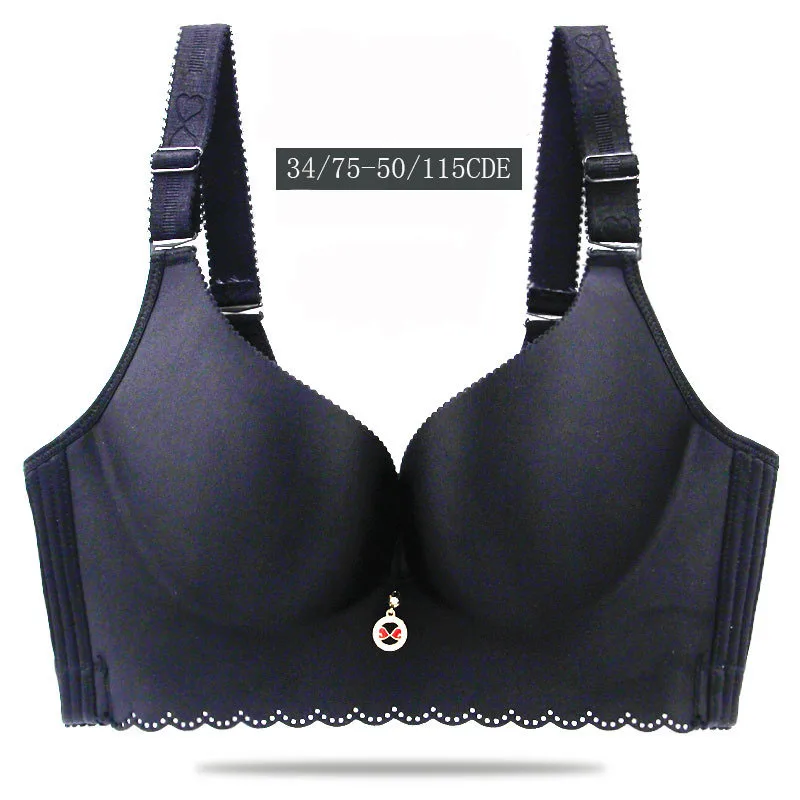 QA159 najpredávanejších sexy priedušná bezdrôtový ženy brassiere glazúra bezšvové prádlo plus veľkosť podprsenky C D E Pohár