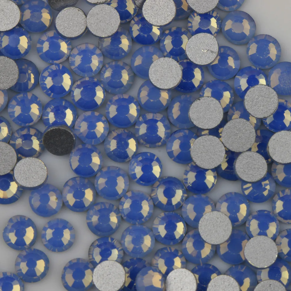Ss6 (1.9-2.1 mm) Modrý Opál NON-rýchla oprava Kamienkami, 1440pcs/Veľa, Ploché Späť Lepidlo Na Crystal Kamene na Klinec Umenie
