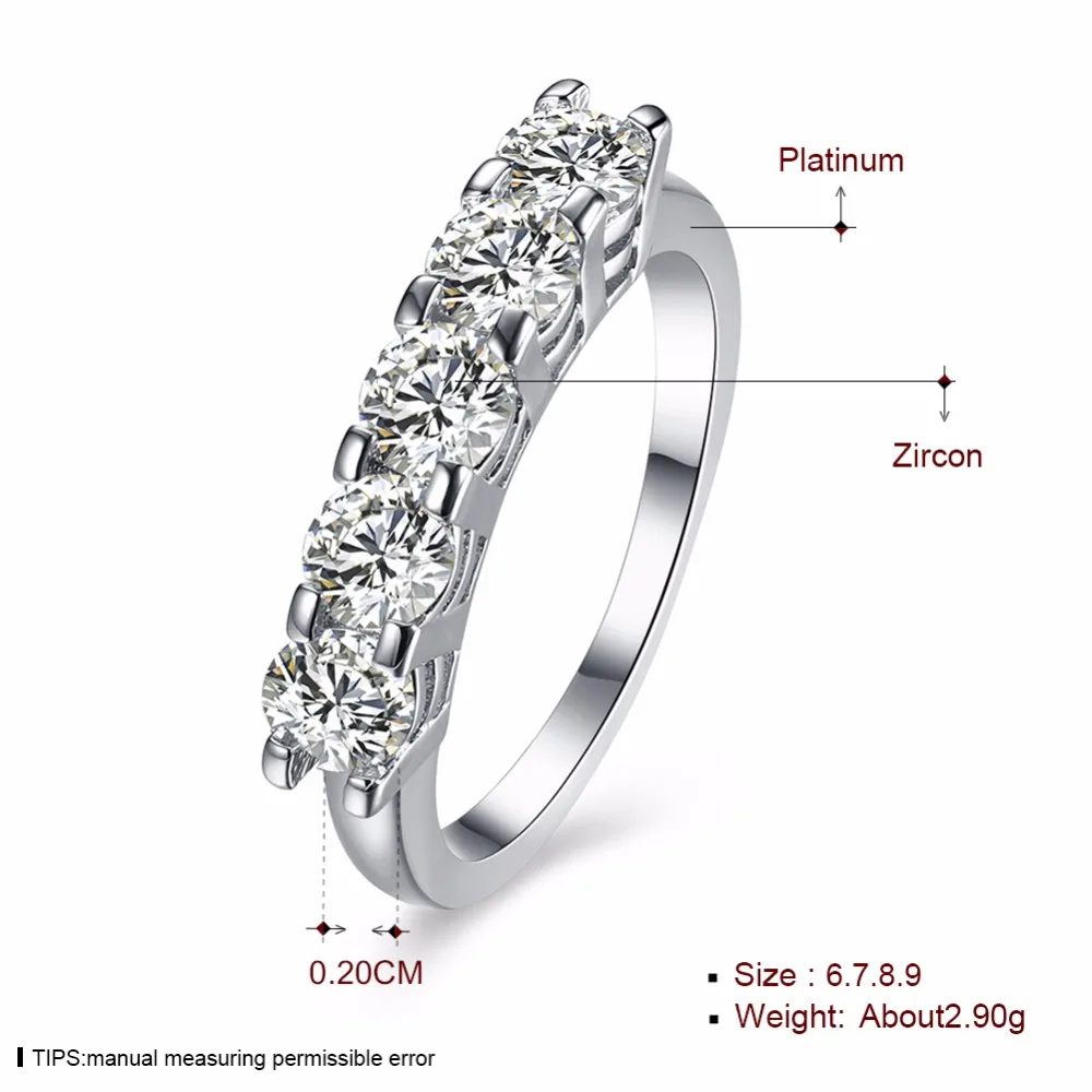 Strieborná Farba Večnosti Krúžky CZ Kapely Svadobné Cubic Zirconia Zásnubné Prstene Ženy Manželstvo Promise Ring anillos