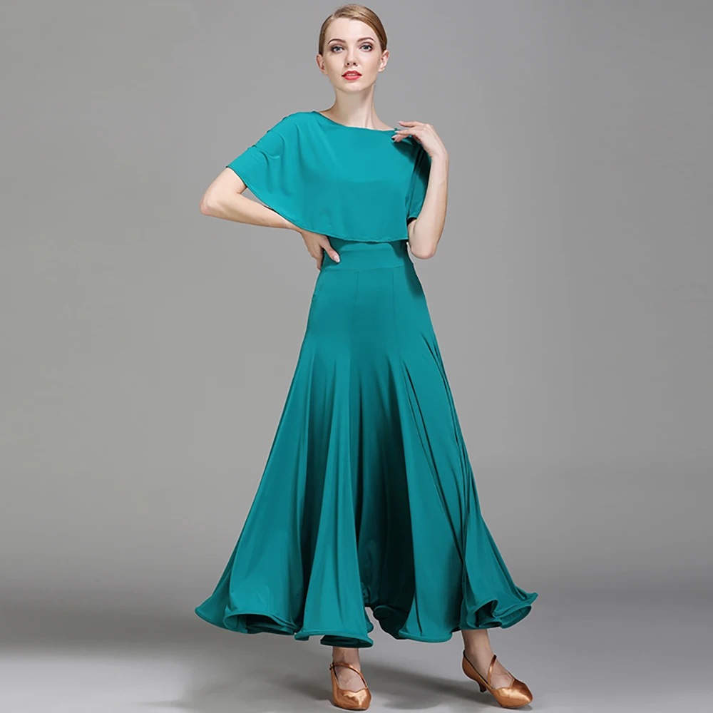 Súčasné Moderné Tanečné Šaty Pre Dámy Zelená Červená Farba Obruby Sexy Sukne Vyhovuje Štandardu Ženy Sála Výkon Šaty I161