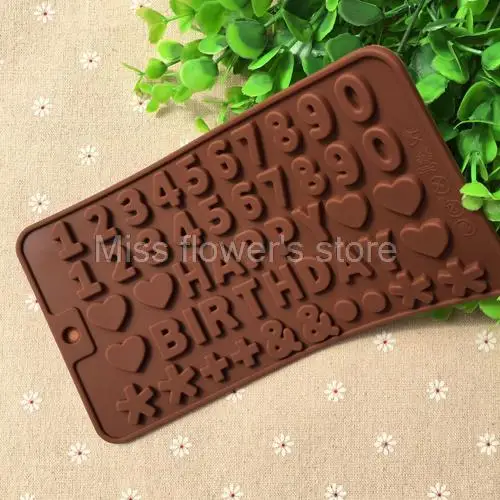 Ultratenké List A Digitálne Počet Tvar Silikónové Čokoláda Jelly Ice Formy Cupcake Pečenie Dezertov Dekorácie