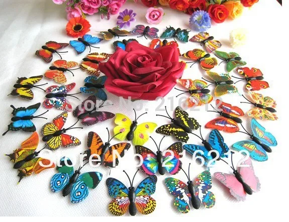 Umelé 3D Butterfly Chladnička Magnet Nálepky Chladnička Magnety Domáce Dekorácie