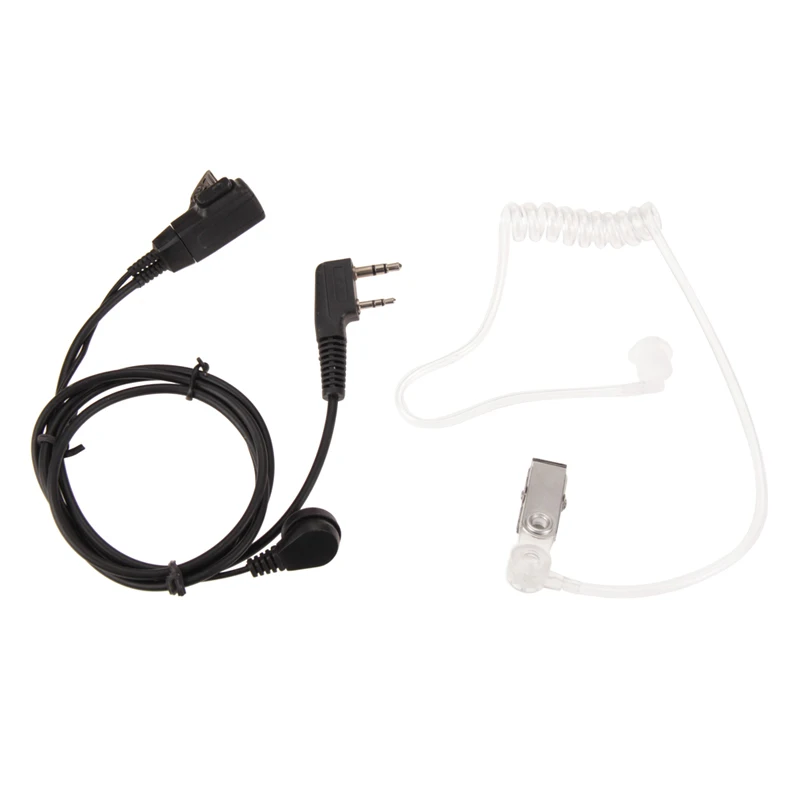 V-Reproduktor slúchadla 2 Pin Akustické Trubice Headset PTT Mic Slúchadlo pre Baofeng pre Kenwood Rozhlasový prijímac