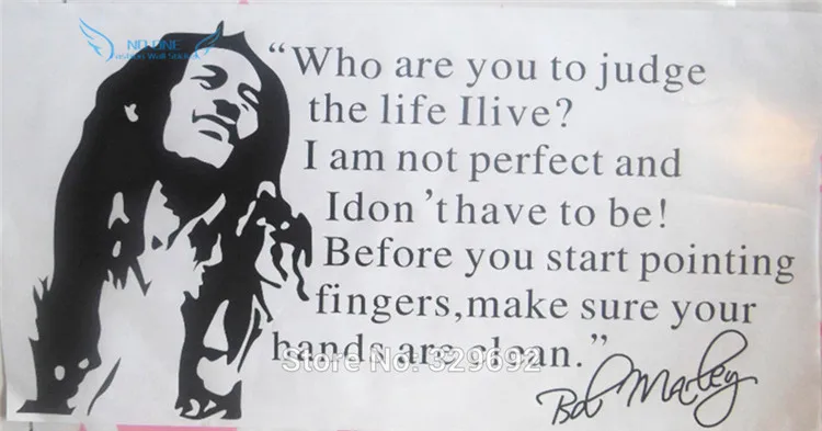 Veľkoobchod Bob Marley Citácie Stenu, Vinylové Nálepky Stenu Citácie Plagát Na Stenu Umenie Tapety, Samolepky Na Stenu Domáce Dekorácie