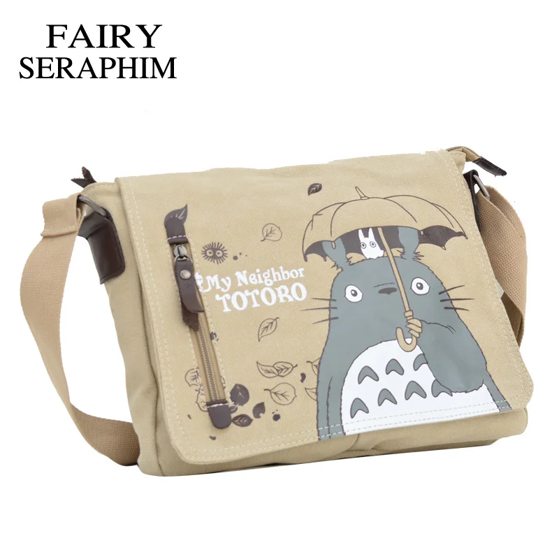 VÍLA SERAFIM Môj Sused Totoro Messenger Plátené tašky Tlač Taška cez Rameno Teenagerov Anime, Komiksu Totoro Messenger Taška
