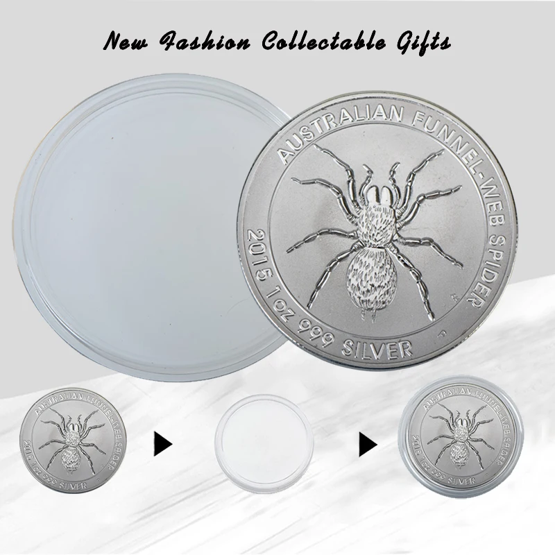 WR Austrálsky Ohrozených Divoký Život Strieborné Pamätné Mince Lievik-web Spider Kovové Mince v Hodnote Zber