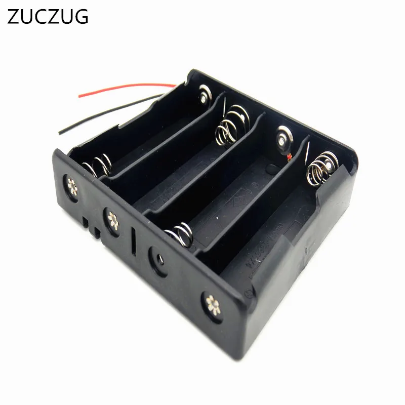 ZUCZUG nové 4x18650 Li-ion Batéria Úložný Plastový Klip Držiteľ Prípade Box 8 Pin Kontakt Čierne (3,7 V-14,8 V V) Batéria Úložné Boxy