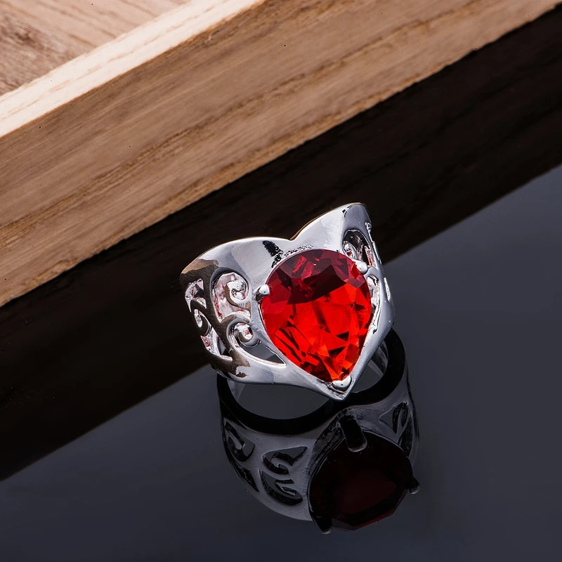 červené lesklé vencov Veľkoobchod strieborné pozlátené krúžok 925 Módne šperky Strieborné Krúžok 925sterling-strieborná VFQCTDCE