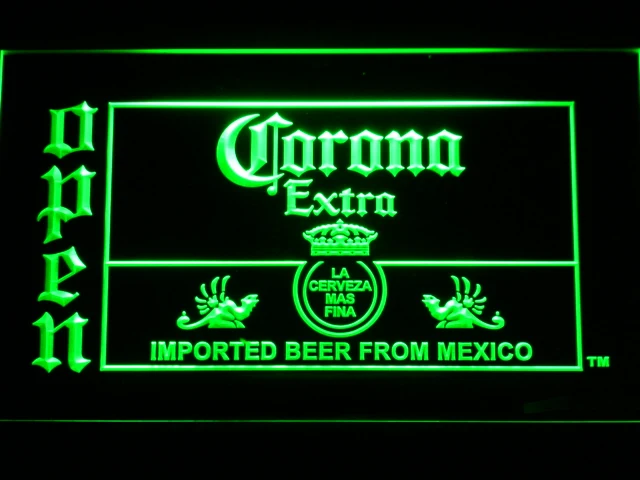 035 Corona Pivo OTVORTE Panel LED Neónový nápis s On/Off vypínač 20+ Farieb A 5 Veľkostí si môžete vybrať