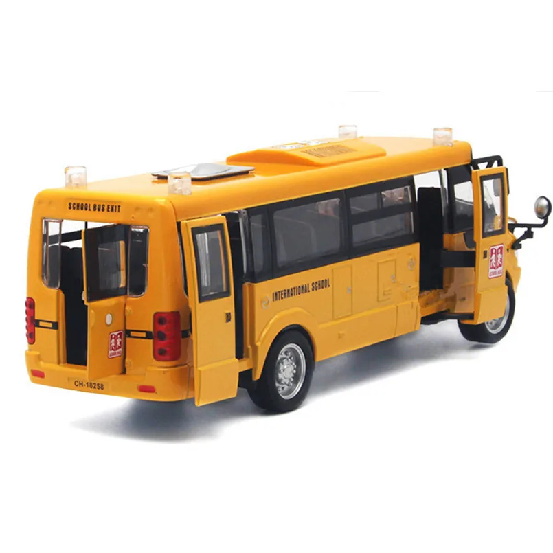 1:32 Rozsahu Autobus Model Školský Autobus Miniatúrne Auto Vzdelávacie Hračky pre Deti,Módne Autobus s Hudbou a Svetlami Funkcie