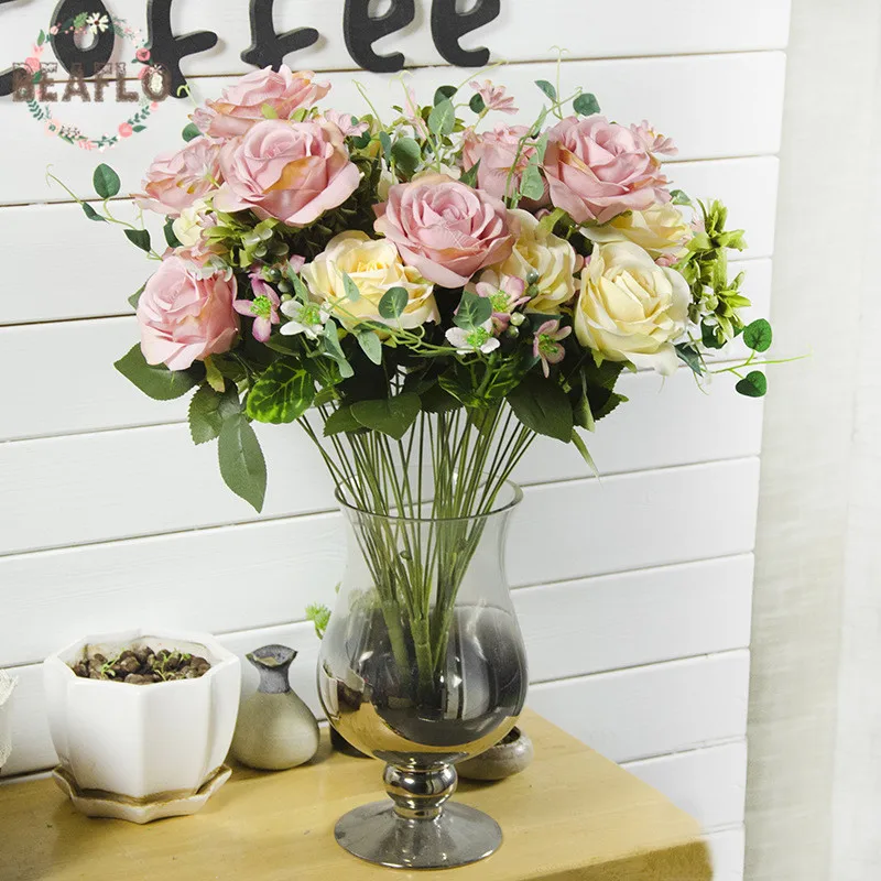 1 Banda Európskej Umelý Kvet 11 Hlavy Rose Svadobné Kvety Floristry Strana Domov Dekoratívne 5 Farieb