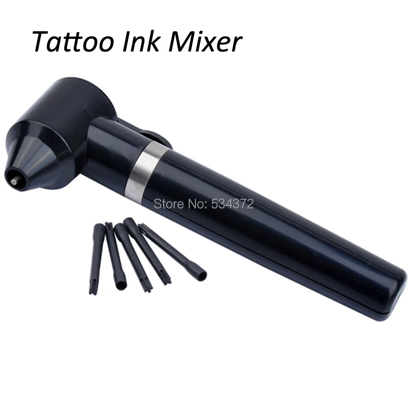 1 Ks Elektrický Tattoo Ink Mixér Pigment Agitátorom Tetovanie s 5 KS Tyčiniek Stroj Dodanie Nástroj Body Art Tattoo Príslušenstvo
