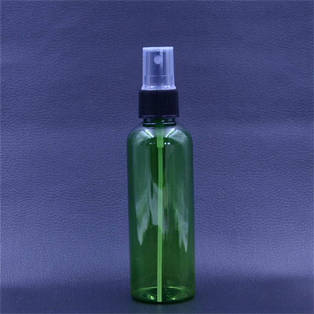 100ps/veľa 100ml biela modrá jasné, zelený žltý plastové pet fľaše s pekným hmly postrekovač podľa rýchle dodanie