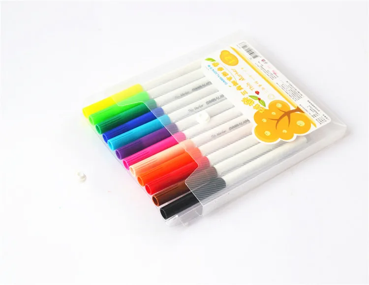 12 farba/Veľa Vody, farba pera pre deti kreslenie SIMBALION tenké značku písacích potrieb Umelecké potreby materiálu škola 6884