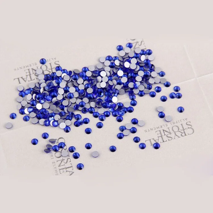 1440pcs Zafír modrá farba Non rýchlu Opravu Flatback Kamienky na Nechty, 3D Nail Art Decoration Lesk Crystal
