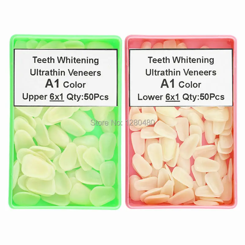 2 Balenia Ultratenké Zubné Kompozitné Živice Dyhy Hornej & Nižšie Zub A1 Farba Regeneračné, Bielenie Zubov, Zubný Lekár Materiálov