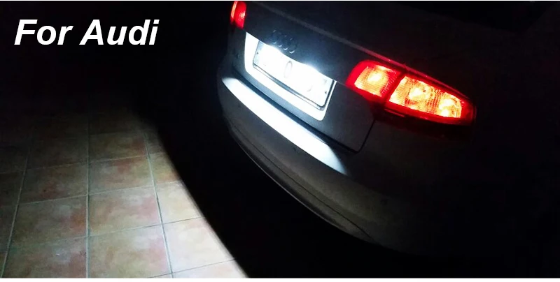 2 ks Na Audi A4 Led špz Svetlo Lampy Auto Led poznávacia Svetlá Žiarovky Osvetlenie Pre Audi Q5 A4 A5 A6 A7 TT TTS Rs TTRS