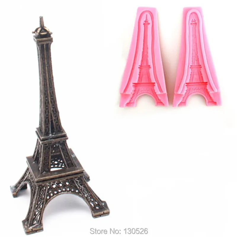 2 KS Populárne Eiffelova Veža Fondant Tortu Formy 3D Mydlo Silikónové Tortu Formy Sviečka Formy Zdobenie Torty Formy Kuchyňa Pečenie