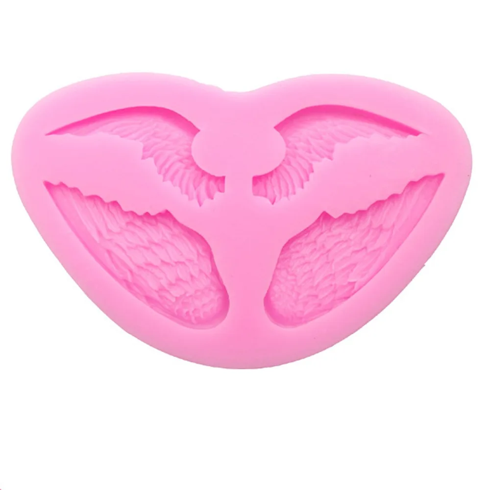 2 ks Spanie Dieťa A Anjel Krídla Tvar 3D Silikónové formy na pečenie Tortu Formy Na Tortu Zdobenie nástroje F0686