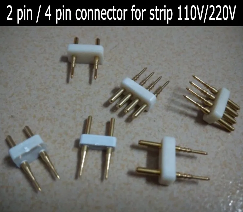 2 Pin / 4 pin ihly Konektor Medi Pin na 6 mm 8 mm 10 mm 12 mm 15 mm jednofarebné/ RGB led pásy svetla