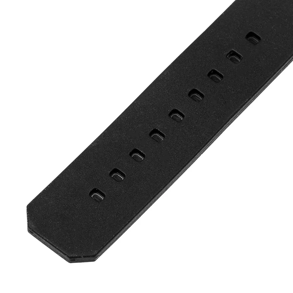 20 mm 22 mm 24 mm Čierne Silikónové Gumy Watchband Univerzálny Náhradný Sledovať Kapela Živice Náramok z Nerezovej Ocele Pracky Popruhu