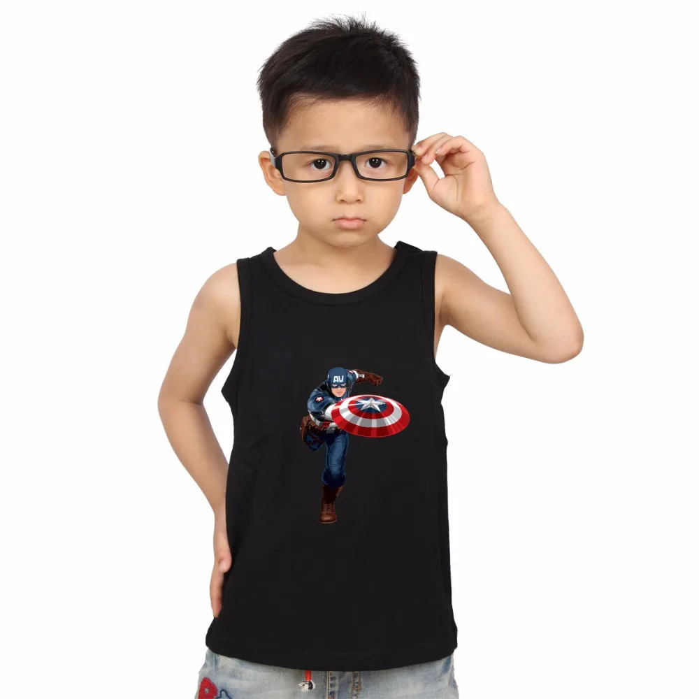 2018 detské letné tričká oblečenie chlapci vesta bez rukávov bežné bavlnené chlapčenské tričko pre deti veľké chlapcov, športová vesta tričká top