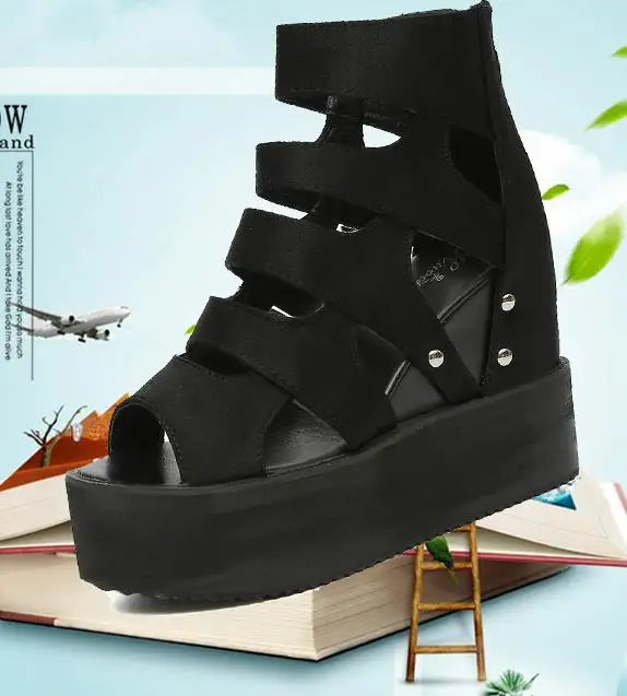 2018 Ženy Sandále Harajuku Lete Nové Módne Sandále Na Platforme Kliny Hrubé Dno Bežné Dámske Topánky Na Vysokom Opätku Sandalias