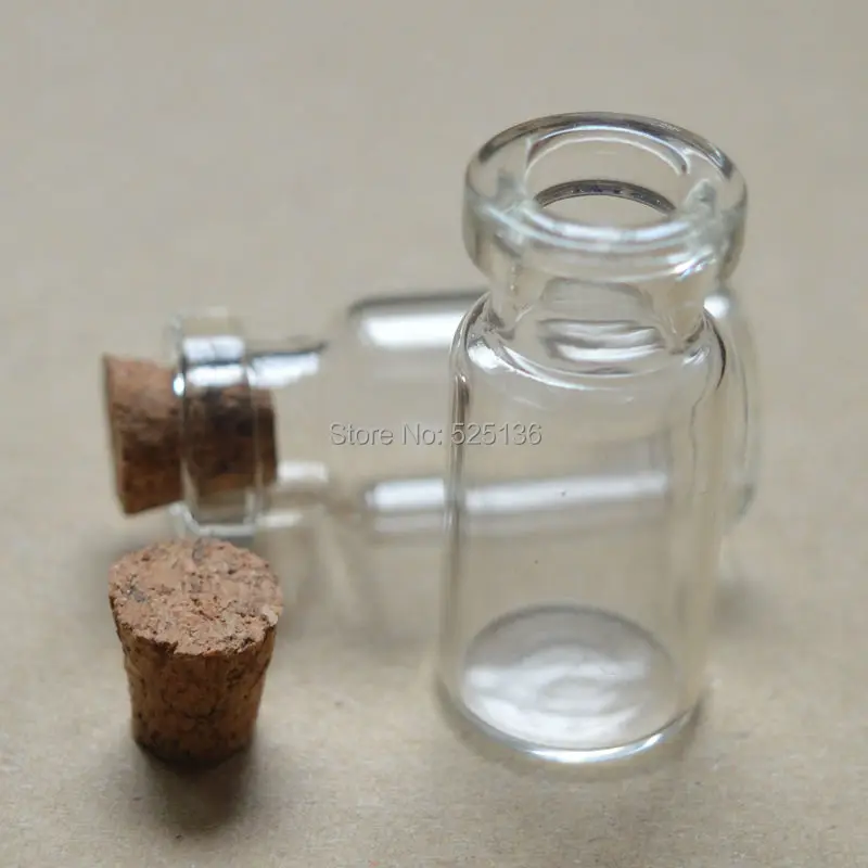 20pcs/veľa roztomilý Mini Jasné Korkovou Zátkou Sklenených Fliaš/Ampulky Nádoby, Malé, ktorí chcú fľaše 2ml sklenených fliaš