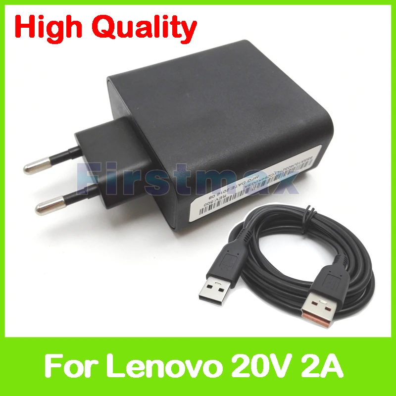 20V 2A 5.2 V 2A USB Napájací Adaptér pre Lenovo Yoga 3 Pro 13-5Y70 13-5Y71 tablet pc nabíjačka 36200566 ADL40WCG ADL40WCH 36200567