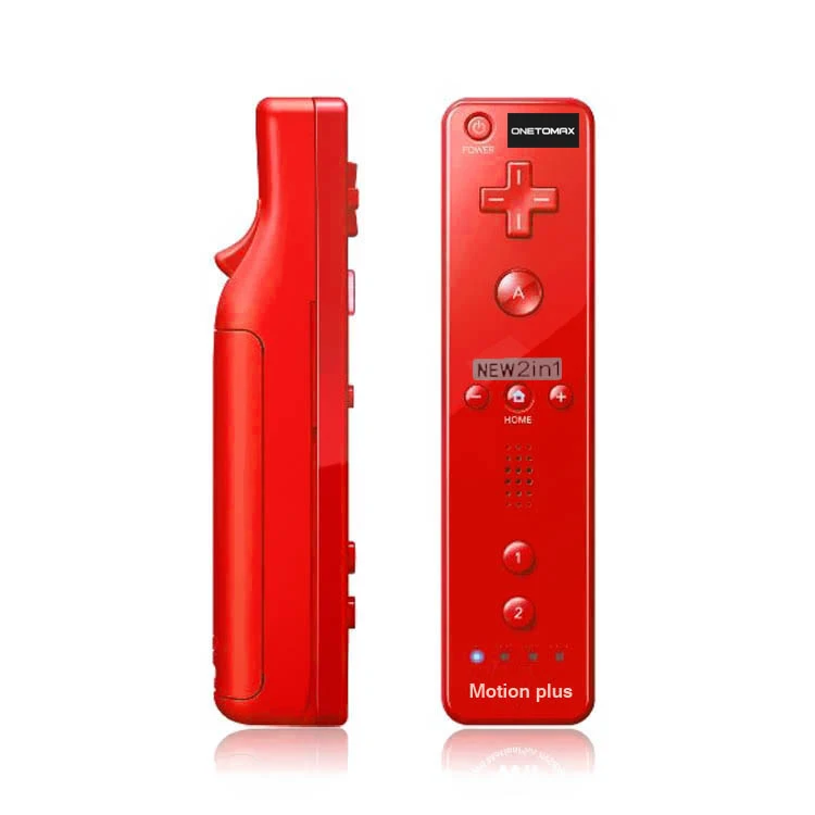 2v1 Bezdrôtový Diaľkový ovládač pre Nintendo Wii Nunchuk Vstavaný Motion Plus Gamepad s Silikónové puzdro snímača pohybu 2018 Nové