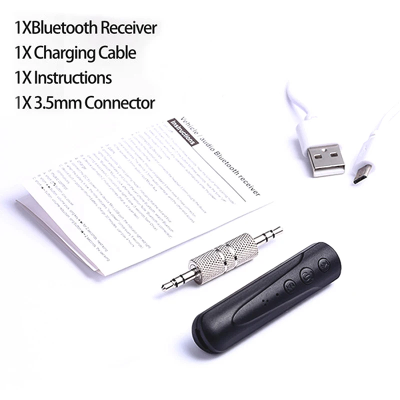 3,5 mm Bluetooth Slúchadlo Prijímač Súpravu Handsfree, Audio Music AUX Auto Bluetooth Bezdrôtové Slúchadlá S Mikrofónom
