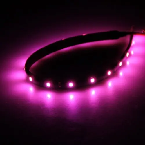 4 30 cm 15 LED Flexibilné Auto Auto Pásy Neónové Svetlo, Lampa Ružová 12V