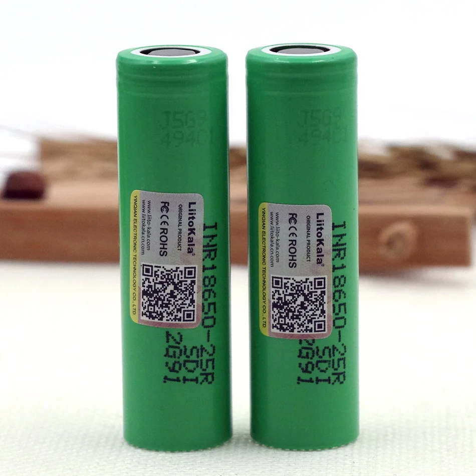 4 ks. Liitokala Pôvodné INR18650 -25R 18650 2500 mAh lítiová batéria vypúšťanie 20A Elektronická Cigareta Nabíjateľné batérie