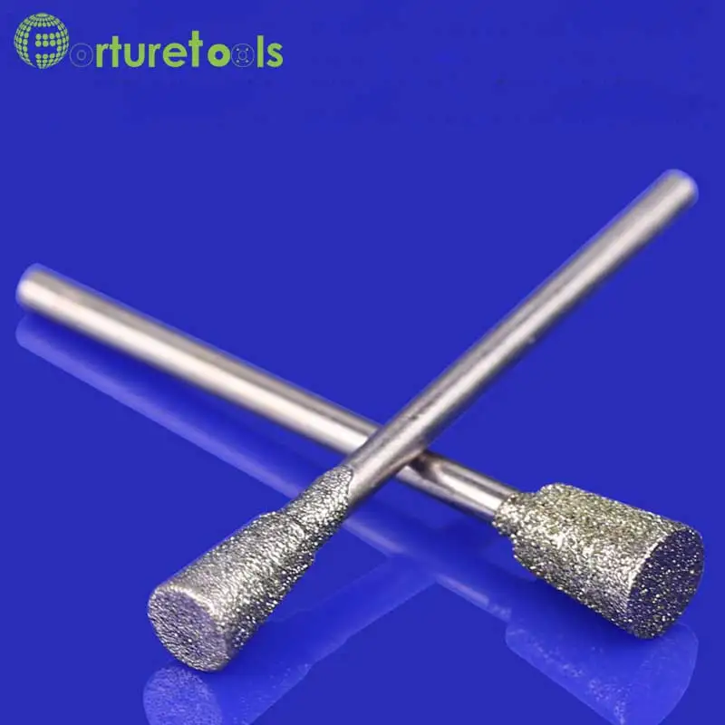 50pcs diamond namontované bod dremel rotačný nástroj namontované kolesá jadeit achát rezbárstvo diamantových nástrojov dia 0.5~8 mm typ J MT006