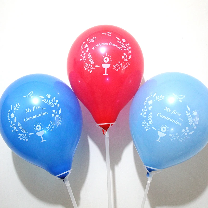 50pcs na Prvé sväté prijímanie party Témy, dekorácie Balóny,Mi Primera Comunion balóny,Farebné Latex Hélium Balóniky