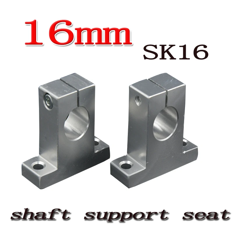 6 ks/veľa SK16 SH16A 16 mm lineárny hriadeľ podporu 16 mm Lineárny Železničnej Hriadeľ Podporu XYZ Stôl CNC časti