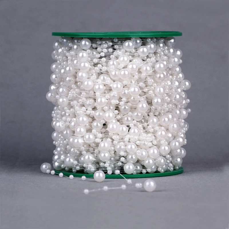60 m/roll perly, Korálky reťazca Garland Svadobné Vrchol kvet/ Crafting DIY príslušenstvo / Nevesta vlasy dekorácie