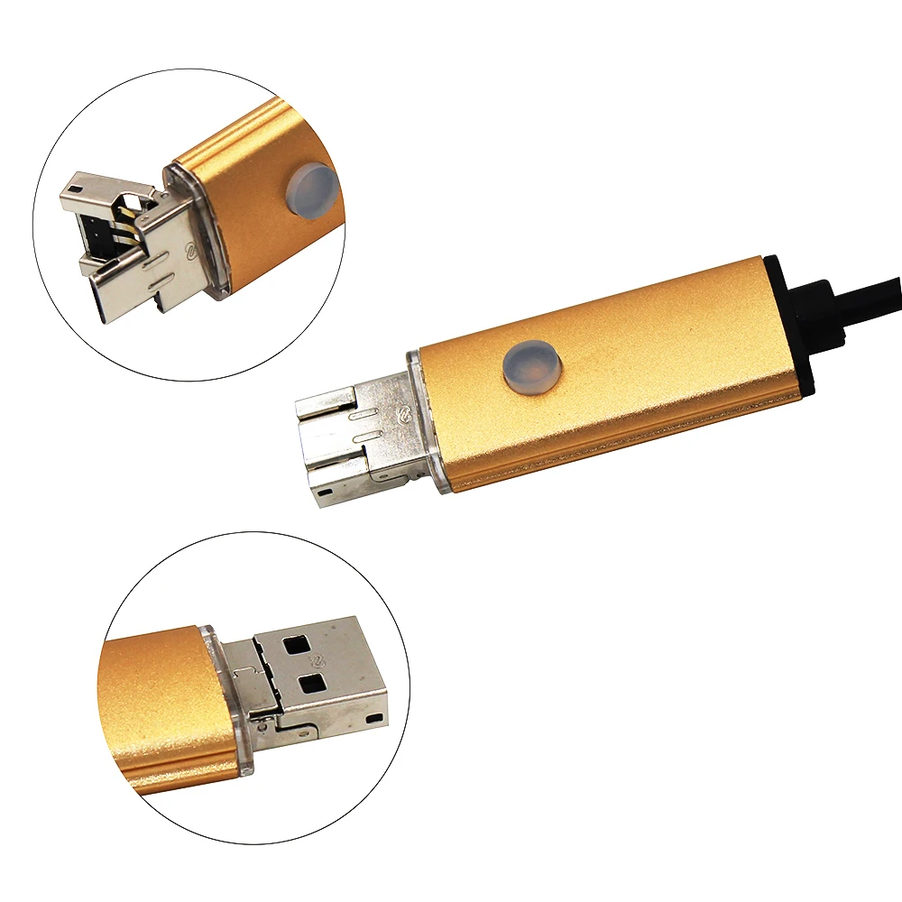 7 mm Objektív, 10M Kábel, Vodotesný IP67 konektor Micro USB Endoskop Prenosný Fotoaparát Pre Android OTG Mobilný Telefón 2 V 1 Flexibilné Endoskopu