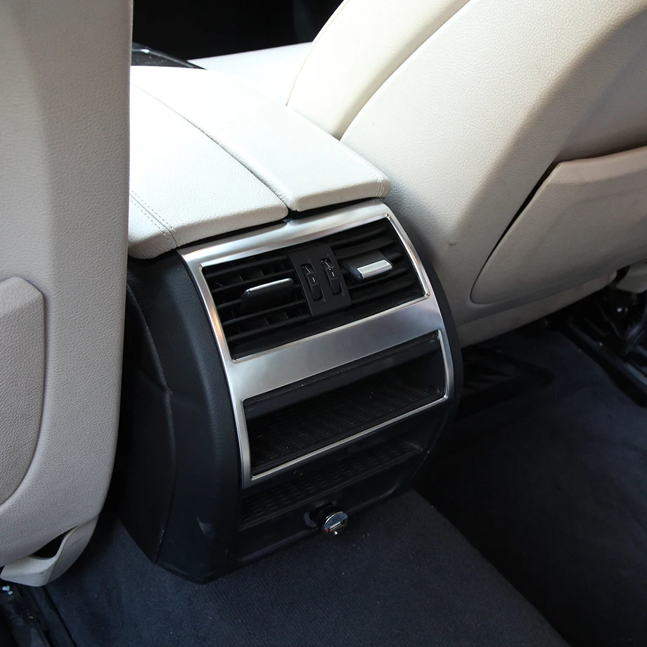 ABS Chrome Interiéru Príslušenstvo Zadné Klimatizácia Zásuvky Výbava Nálepka Pre BMW 5 Series f10 520 525 2011-2017