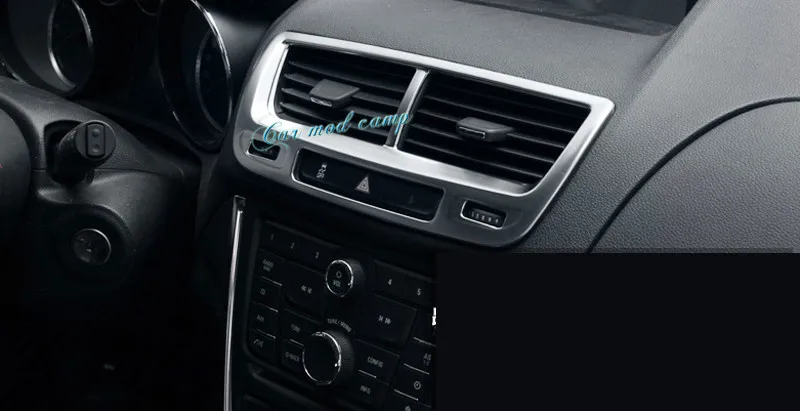ABS Matný Interiéru Strednej Konzole Air Vent Zásuvky Panel Kryt Trim 2 ks Pre Vauxhall Opel Mokka / Buick Encore 2013